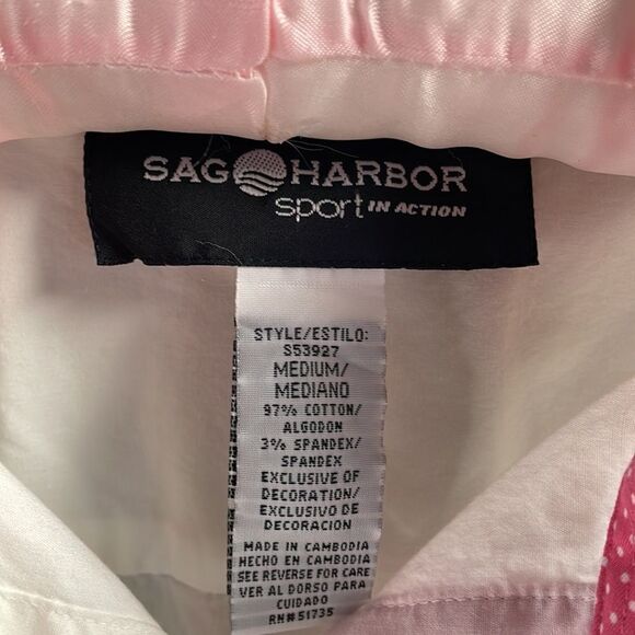 Sag Harbor Sport in Action Ladies Golfer Long Sleeve Blouse, Size Medium, White - Picture 4 of 8